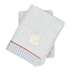 Threshold Traditional Gingham Plaid Bath Towels - Blue - 2 Packs - 4 Towels